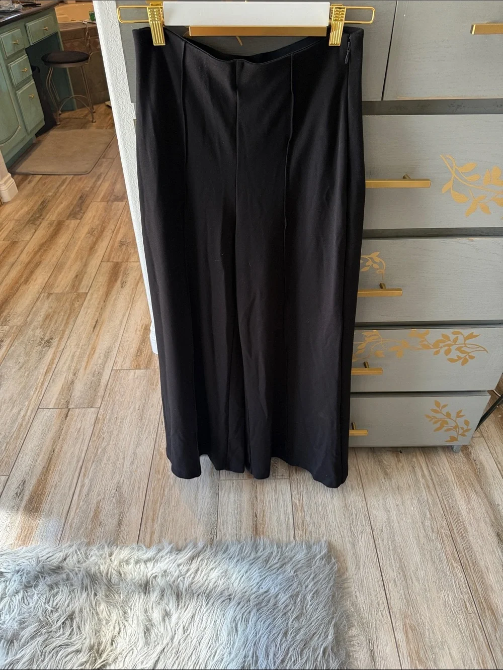 Quince Black Wide-Leg Trousers